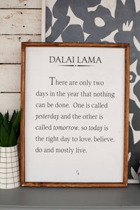 Framed Dalai Lama Quote