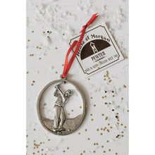 Load image into Gallery viewer, Pewter Male Golfer Ornament