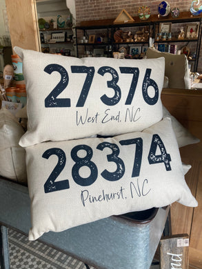 Zip Code Pillow