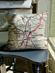 Moore County Map Pillow