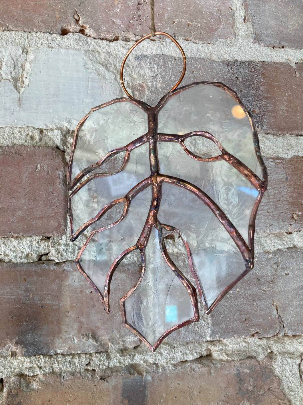 Clear Stained Glass Monstera