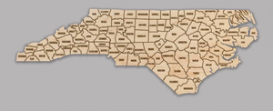 County Map - NC Wall Hanging
