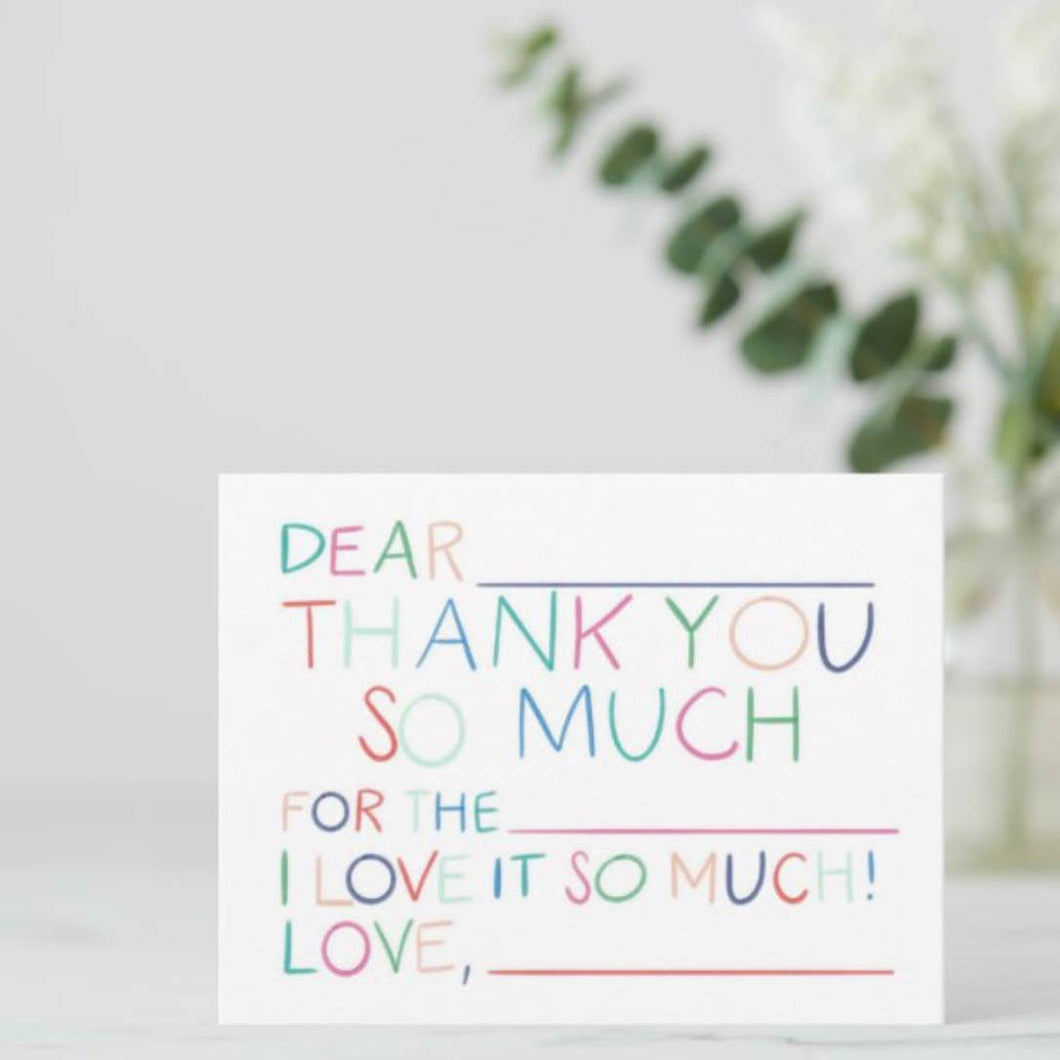 Fill in the Blank Thank You Card Set