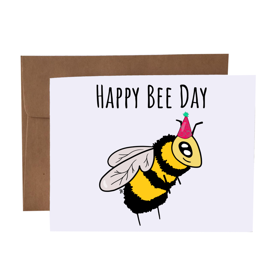 Happy Bee Day Bee Pun Greeting Card