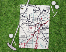 Load image into Gallery viewer, Pinehurst NC Map Golf Towel