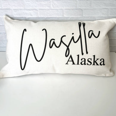 Town Script Pillow