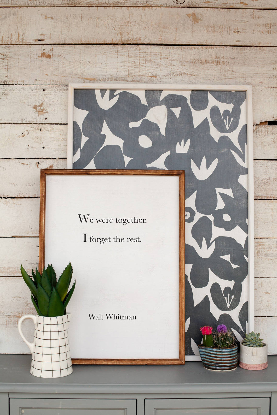 Framed Walt Whitman Quote