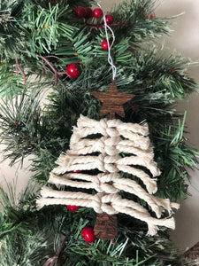 Macrame Pine Tree Ornament