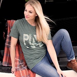 Pine Life Crew Neck TShirt - Forest Green