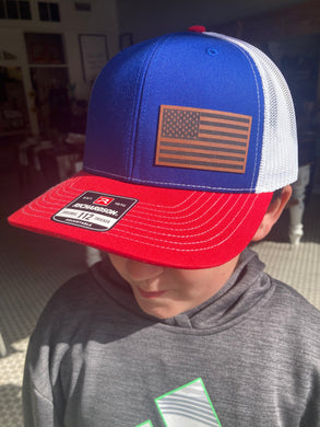 USA Flag Patch Trucker Hat